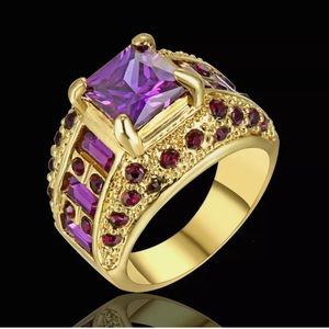 New Amethyst Yellow Gold Ring.